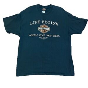 Harley Davidson Black Graphic T Shirt XL Southern Thunder Southaven Mississippi